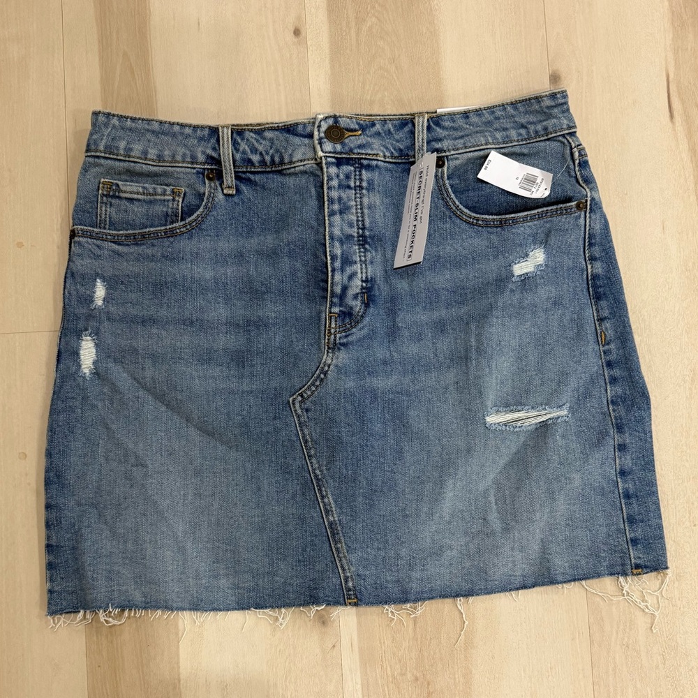 Old Navy Blue Distressed Mini Skirt size 12
